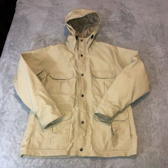 Vintage CABELAS Gortex Mens Hunting Jacket Hooded Parka Coat USA Made - Picture 2 of 13